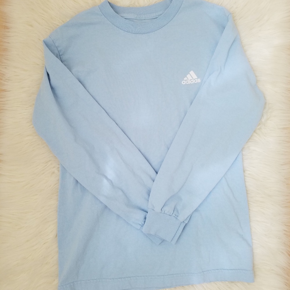 baby blue adidas long sleeve